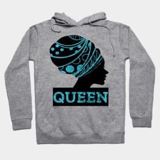 BLACK Queen Women In Blue Hoodie